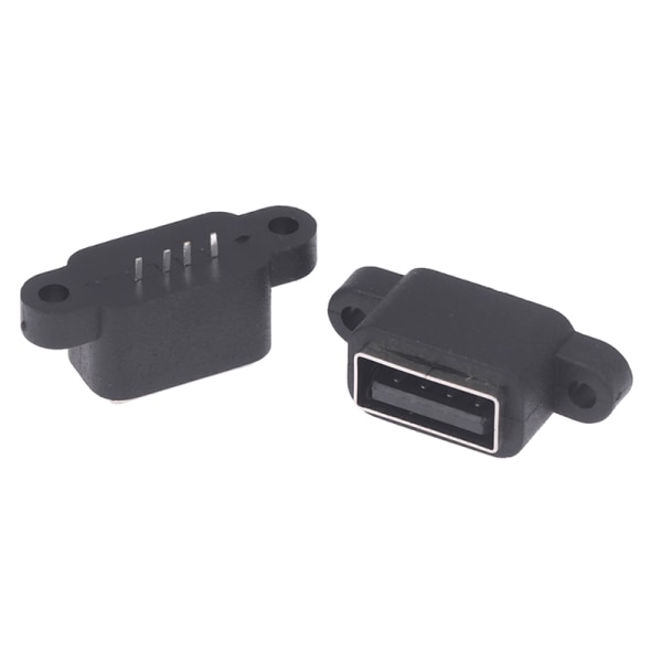 5 Stk Vanntett USB 2.0 Lading Data Tail Plug-in USB2.0 Conne