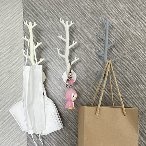 Nordic Branch Hook Wall Decor Avaimenpidin Organizer Säilytys Sti Beige