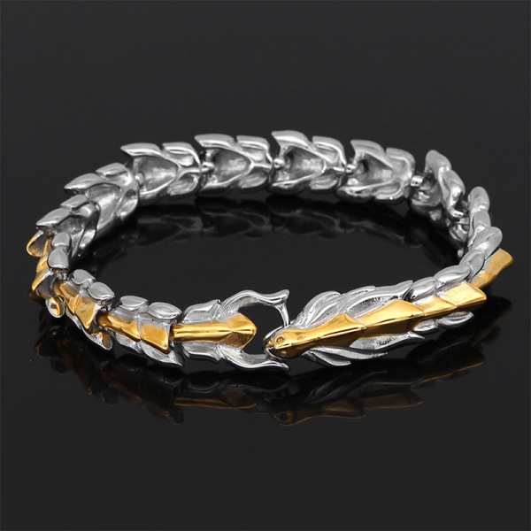 Miesten hiphop-persoonallinen rannekoru, metalliseos Vintage Fashion D A8
