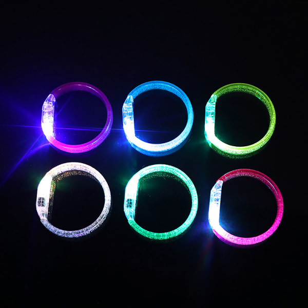 LED glödande armband 7 färg ljus bubbla blixt armband Runni D