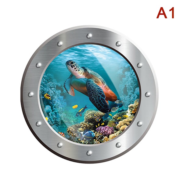 Sea Life Sea Turtle WC-kannen tarra Ikkuna seinä tarra Etusivu A2