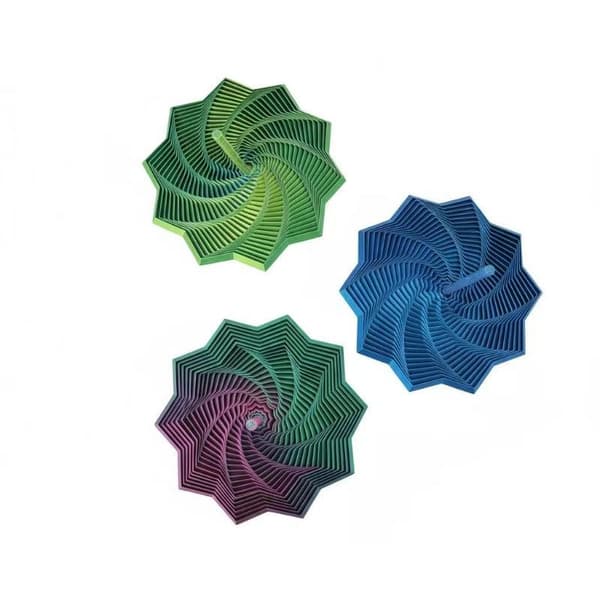 3D-printad Hexagonal Fidget Spiral Leksak Töjbar För Barn Vuxna E size3