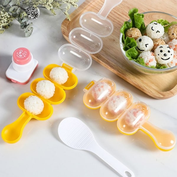 Baby Rice Ball Form Shakers Dekoration Børn Frokost DIY Sushi Ma
