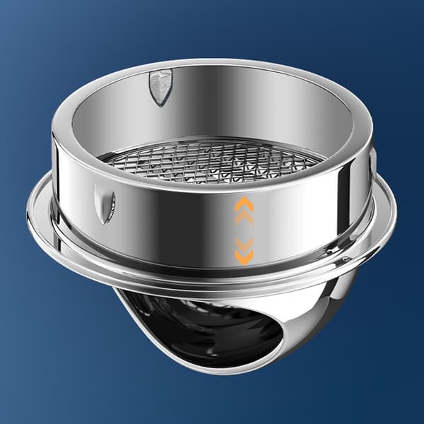 Väggventilationskåpa 304 rostfritt stål passar 60–150 mm kanal 60MM
