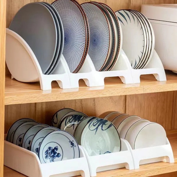 1 Pack Plastskåp Rack Plate Och Disk Organizer Köksredskap B