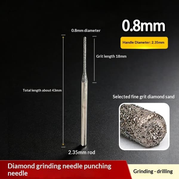 5 stk. Mini Diamant Cylindrisk Fil Lille Diameter Broaching Fil A1