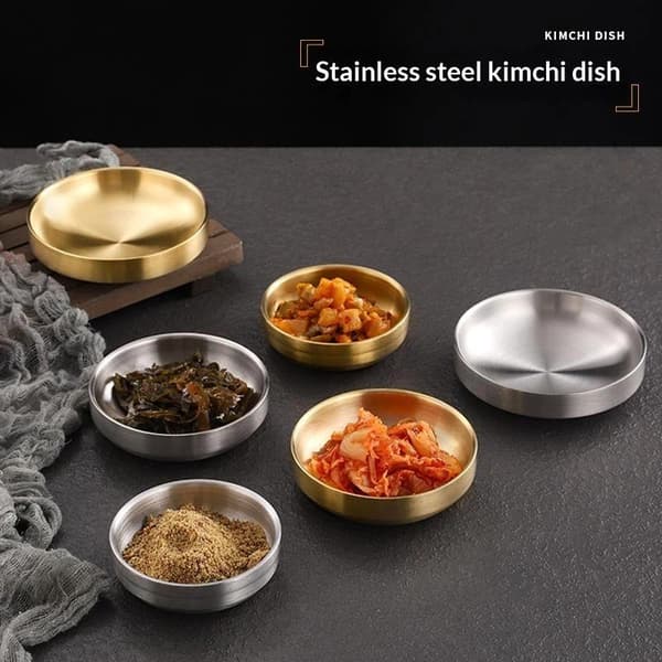 1 stk. tykk dobbel-lags liten dippskål i rustfritt stål A2