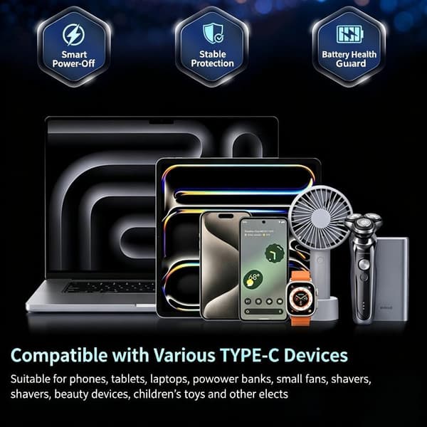 AI Smart Full Charge Disconnecter Type C ylilataussuoja A Silver