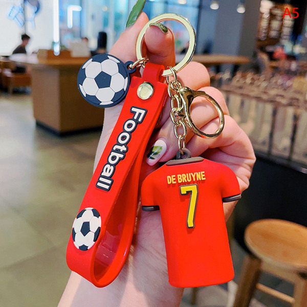 Jalkapallojersey-avaimenperä sarjakuva ja nuken avaimenperä Creative Fashio A5