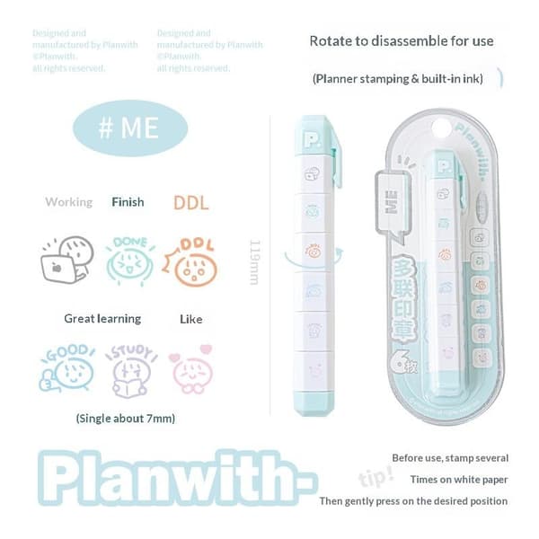 Kawaii Mark Multilink Mood Stamp e INS Style Journal Scrapbooki A8