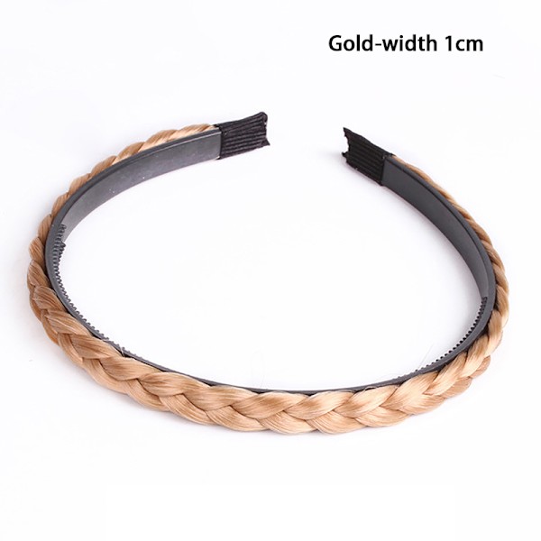 Fishbone Braid Lazy Wig Twist Braid otsapanta Bohemia naisten hiukset Gold 1cm