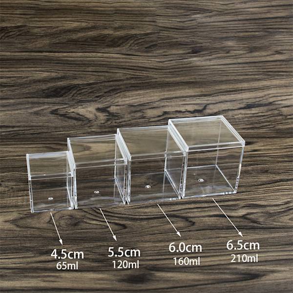 Firkantet Høj Transparent Plastic Box Betta Breeding Box Mini Can A2