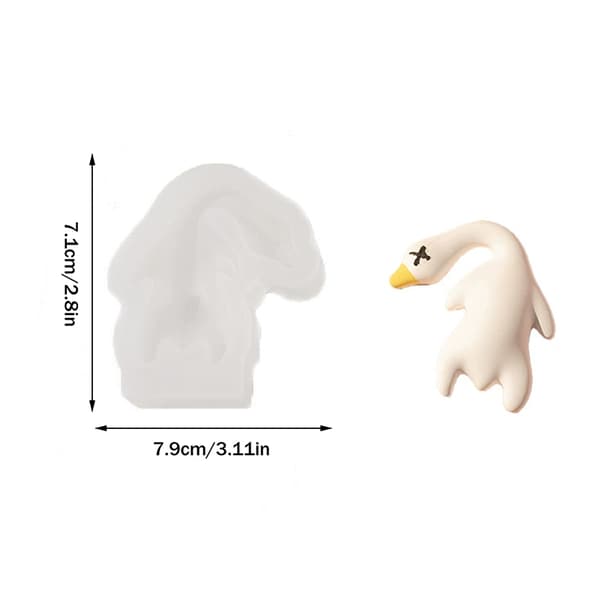 Mini Stegt And Silikoneform Håndlavet And Sæbe Gips Håndværk