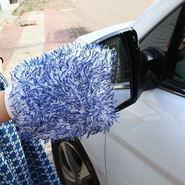 1 st plysch biltvättsvante mikrofiber tjocka biltvättsvantar A1