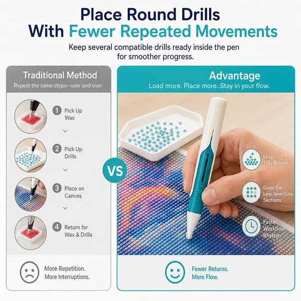 Automatisk perledispenser Beadblitz Diamond Art Pen Dispens A6