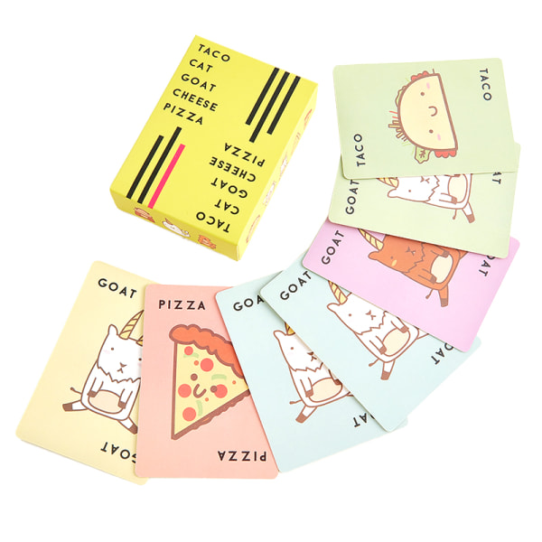 Nytt Taco Katt Getost Pizza Kortspel Familjefest Roligt Spel
