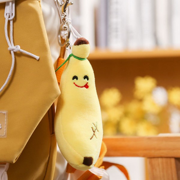 Ny banan Plys legetøj frugtfyldte dukker nøglering feriegave