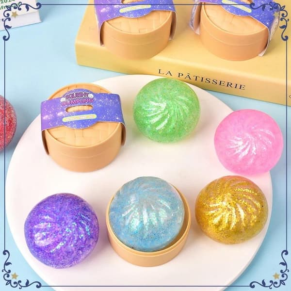 Glitter Mochi: Realistisk Dampet Bolle Stressaflaster A1 Random 1PC