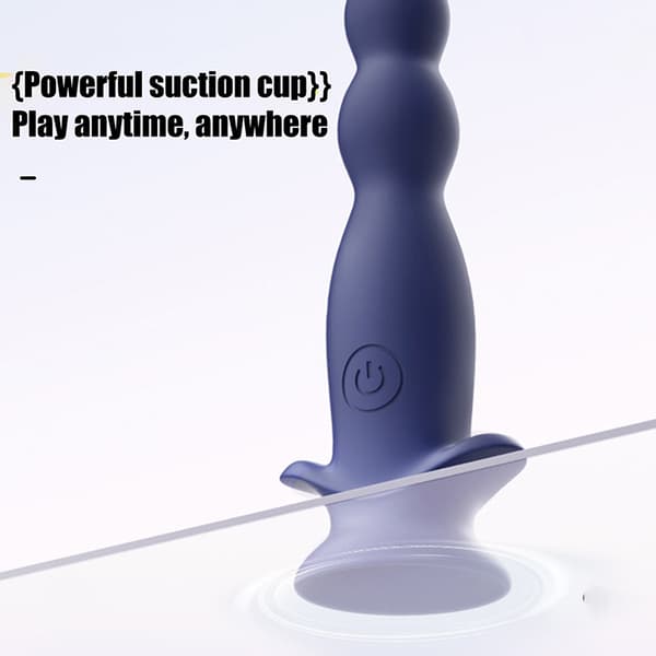 Manlig prostatamassage analplugg vibrator 10 vibrationer silikon Blue