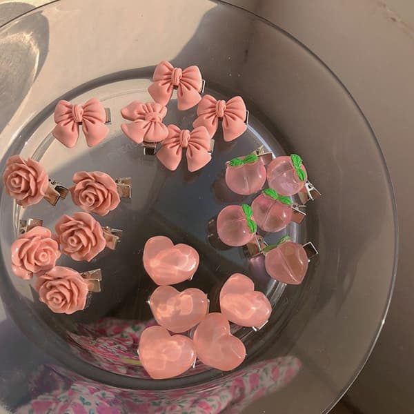 1Pc e Butterfly Rose Peach Hårnåle Hårklemme til piger Kvinder Gif E