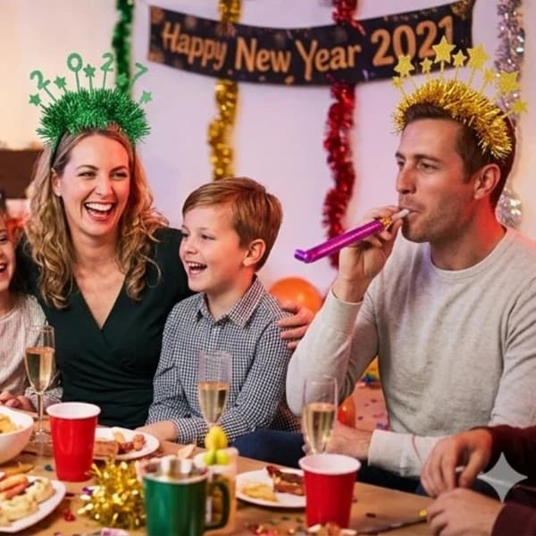 Ny 2027 nytårshårbøjle jul nytårsaften fest hårbøjle A7