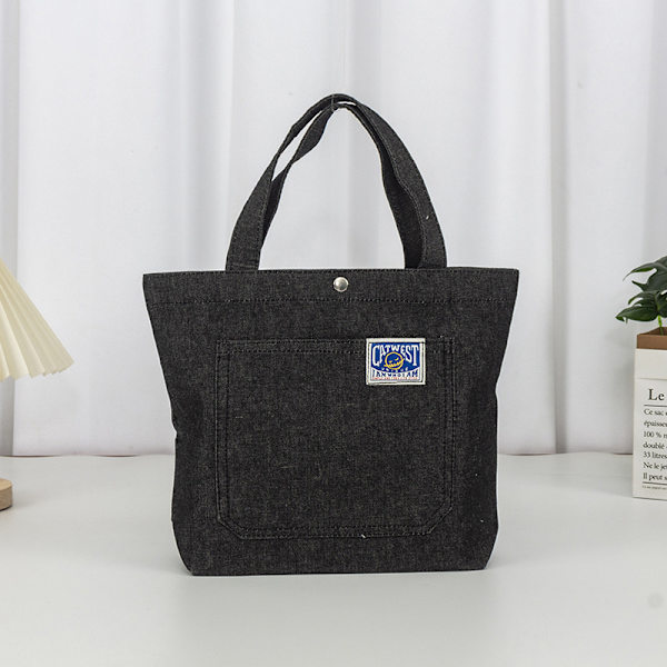 Madpakke e Stor kapacitet vasket denim håndtaske opbevaring Picnic