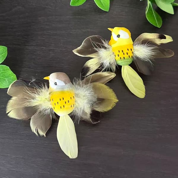1 stk kunstig skumfjer mini fuglemodel DIY håndværk hjemmegar A3