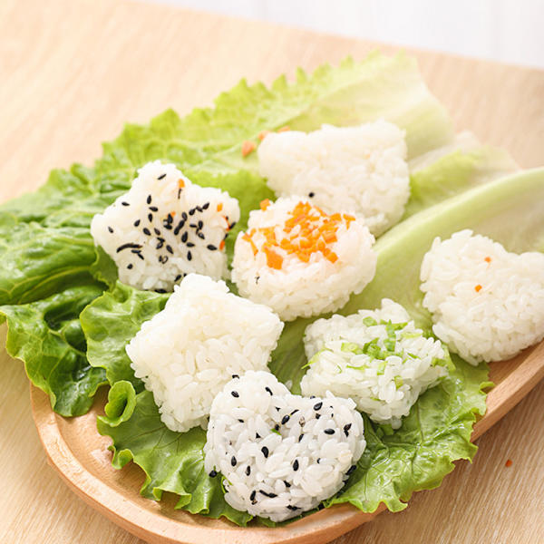 Tecknad form risboll set DIY sushi formar pressform kreativ