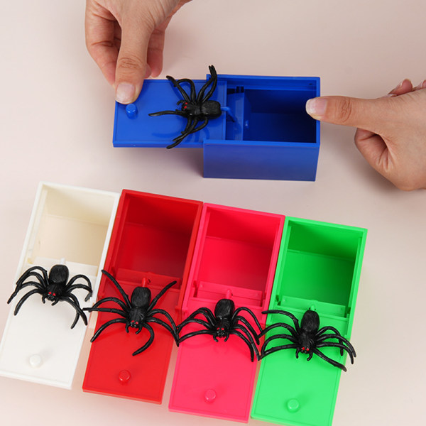 Trick Spider Funny Scare Box Muovinen Piilotettu Hämähäkkilaatikko Scare Bo
