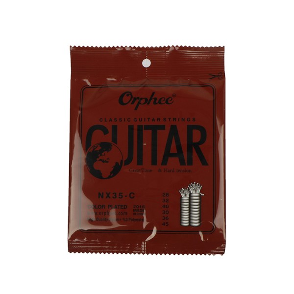 6 stk/lot nylon + 3 % polyester klassisk gitarstreng NX35-C Colo