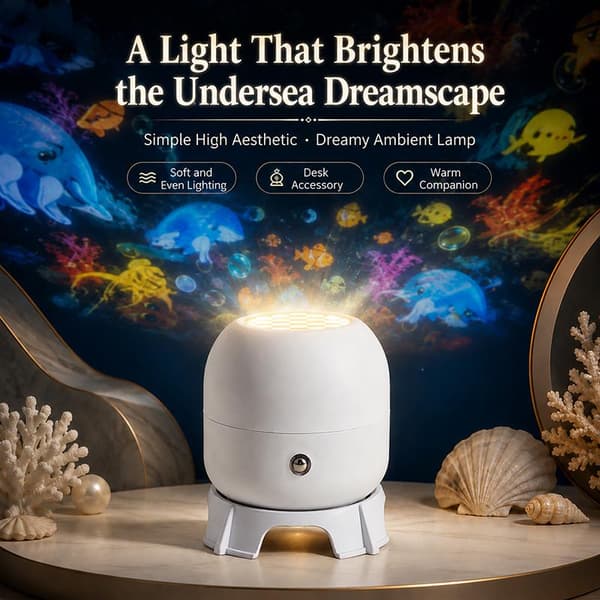 LED-valtameri- / lumihiutaleprojektorivalo 360° pyörivä dynaaminen yövalo A3