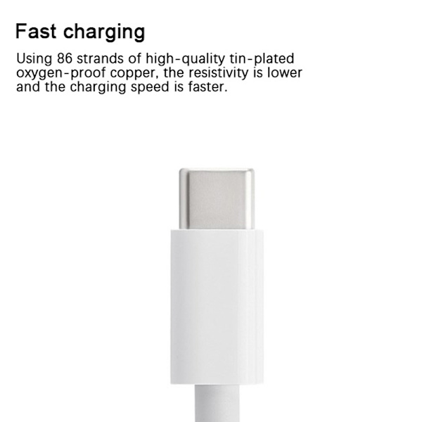 USB Typ C Till USB C 65W PD Snabbladdningskabel Typ C Snabb Cha 2M