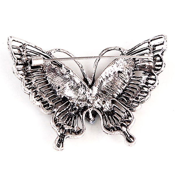 Vintage Crystal Butterfly -rintakorut naisten takkikorujuhliin White