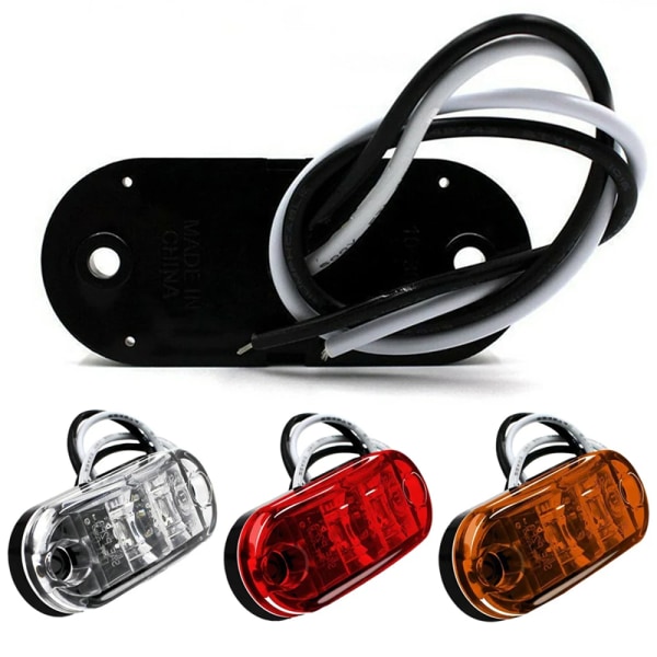 2 st hållbara led sidomarkeringsljus för släpvagnssida G Yellow 2PCS