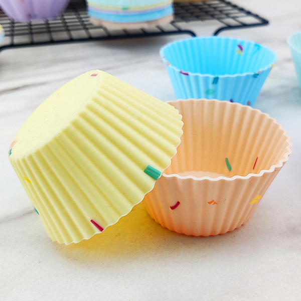 Silikonimuotti Cupcake Uudelleenkäytettävät mold Molds leivonta DIY Kit H