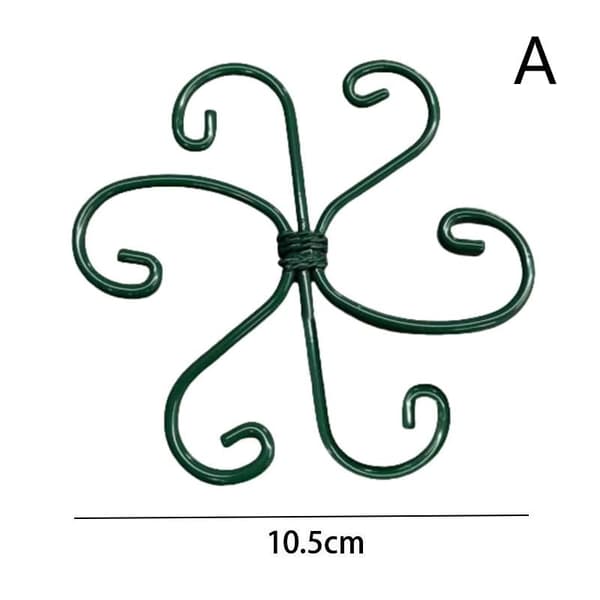 Metallklätterfäste Blomformad Hållklämma Stjälkfäste Green A