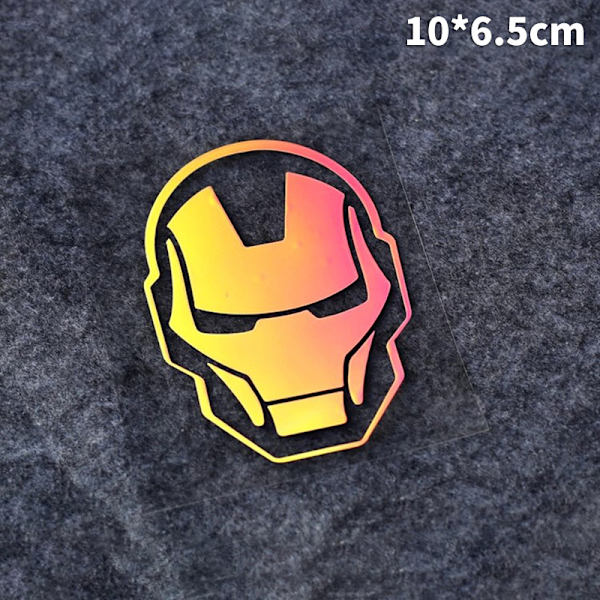 Iron Man Avenger Car Svart reflekterende klistremerke Motorsykkelbil Tr A6