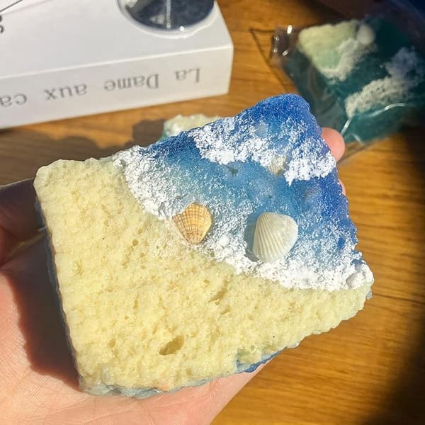 Ocean Wave Toast Mjuk Långsamt Stigande Realistiska Skal Leksaker Blue