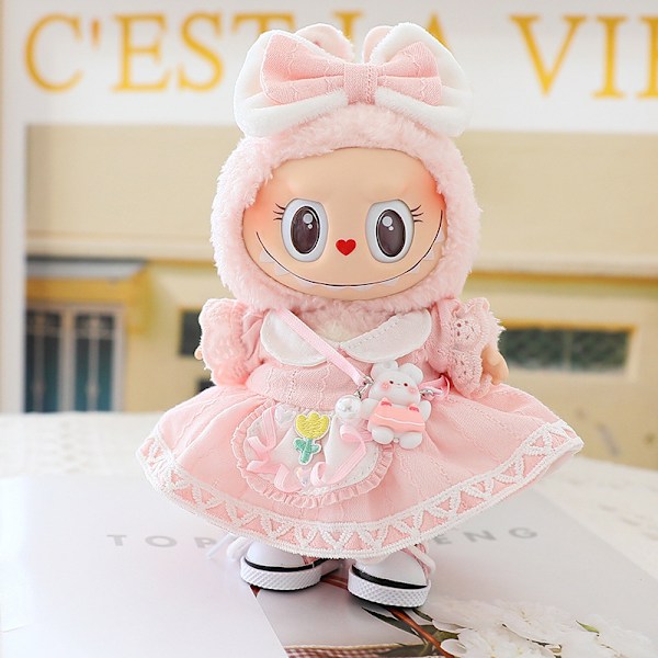 6 Kläder för Labubu Dockor Tillbehör Stilfull Kawaii Ou A3