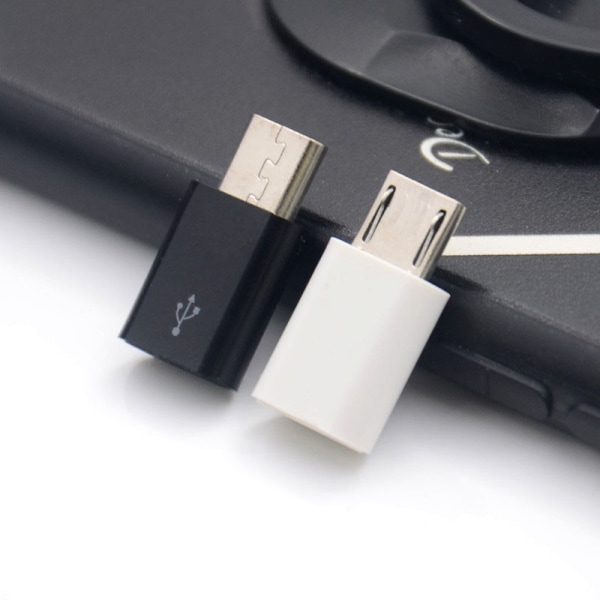 1 stk Type C hunn- til mikro-USB-hannkonverter for Android-telefon White