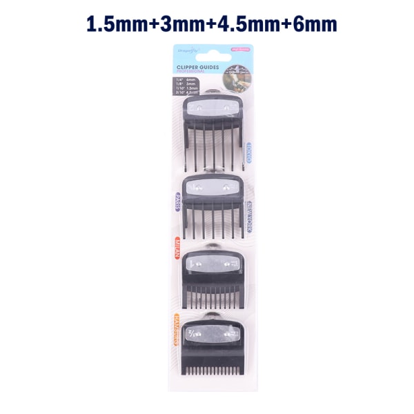 4 stk Hårklippersett Limit Comb Guide Trimmer Guards Attachme