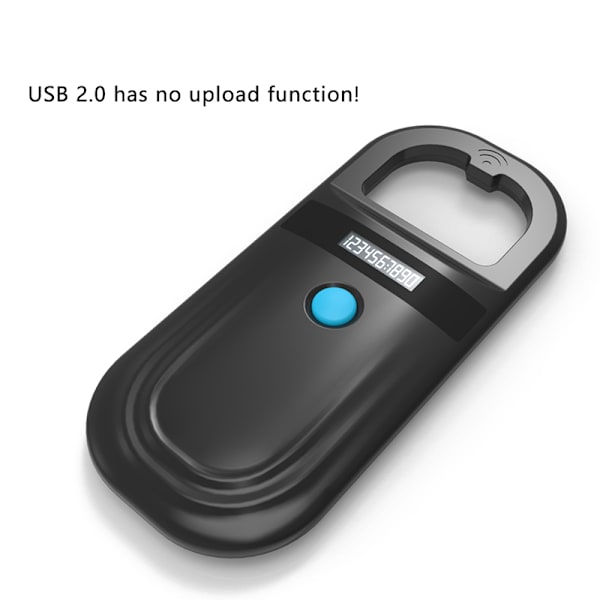 134,2KHz/125kHz Pet Cat Hund Identification Microchip Scanner FD Black