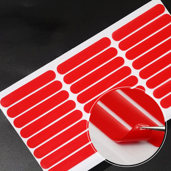 30 stk klar negleklebende tape falske negler Display Stand Sticke Red