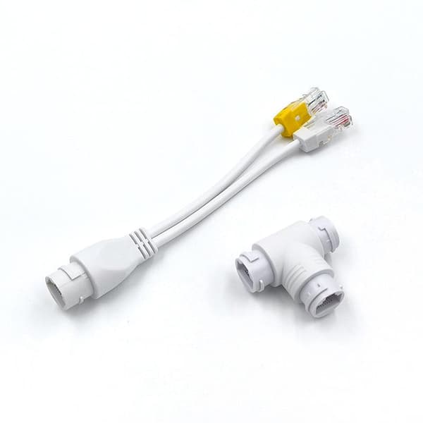 2-i-1 POE Splitter 3-vejs RJ45-stik CCTV POE-adapter til I