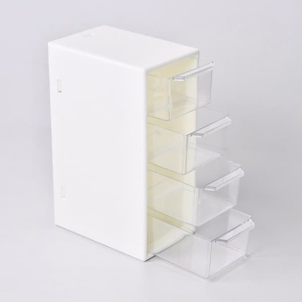 Desktop kosmetisk förvaringslåda 4 lådor Case Smal