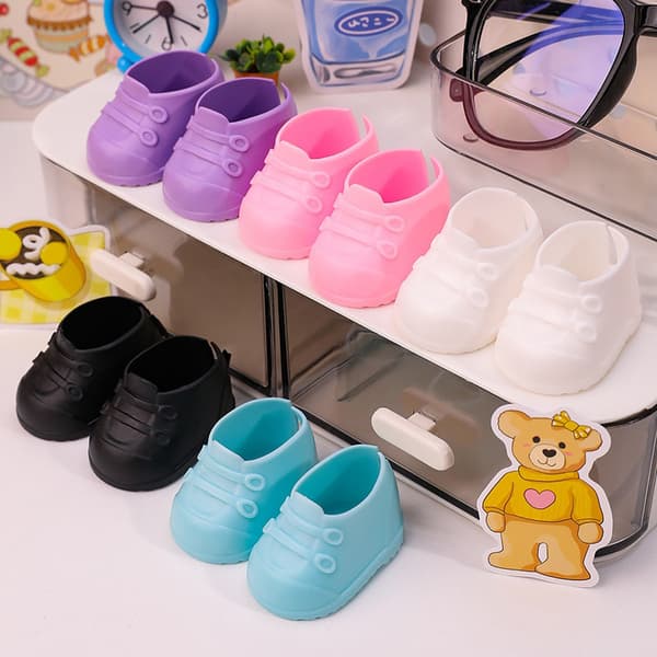 20 cm dukkesko, mini sko i plast for dukker, mini fingersko A3