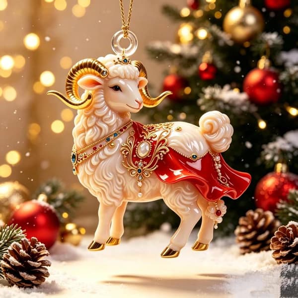 1 stk dyr 2D flat geit anheng akryl hengende ornament for C A8
