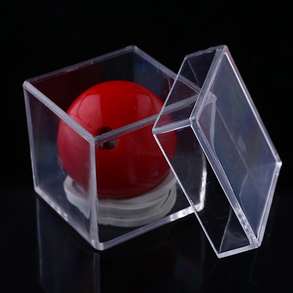 1 st Clear Ball Through Box Rolig magic trollkarl Trick Conjuri