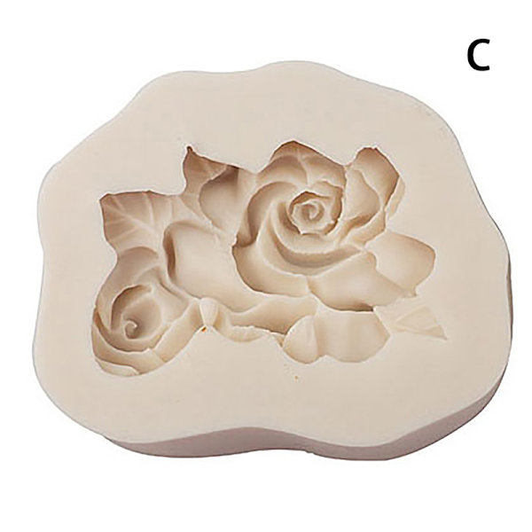 1 Stk Peon Solsikke Lotus Silikonformer Rose Blomsterform Des C