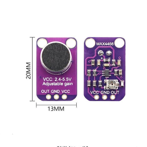 MAX4466 Mic AGC Forstærkerkort Lydsensormodul Automatisk Forstærkning C MAX4466
